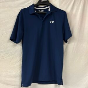 Men's Under Armour Blue Polo Shirt Size Medium